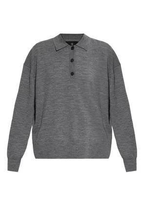 ANINE BING buttoned polo top - Grey