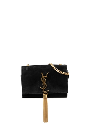 Saint Laurent Pre-Owned 2015 Small Suede Monogram Kate Tassel crossbody bag - Black