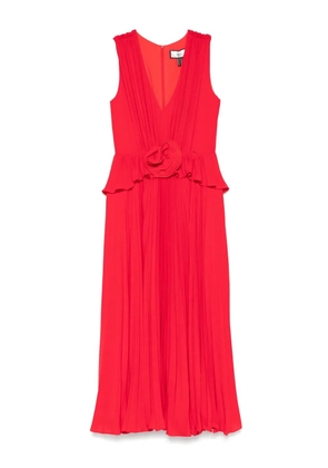 NISSA floral-appliqué maxi dress - Red