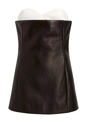 KHAITE Ayla leather top - Black