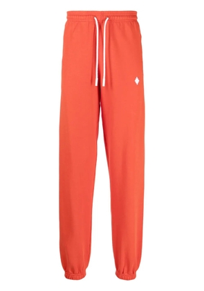COUNTY OF MILAN logo-print cotton track pants - Red