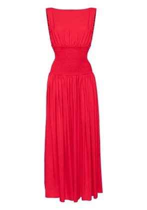 Bambah ruched backless dress - Red