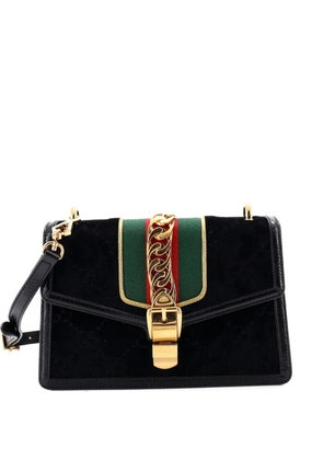 Gucci Pre-Owned Sylvie Shoulder Bag GG Velvet Small crossbody bag - Black