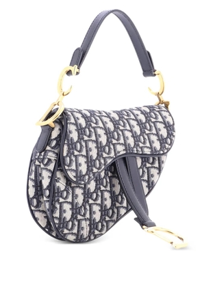 Christian Dior Pre-Owned Saddle Handbag Oblique Canvas Mini shoulder bag - Blue