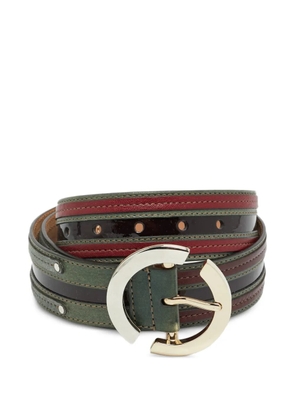 Dolce & Gabbana Pre-Owned round-buckle leather belt - Green