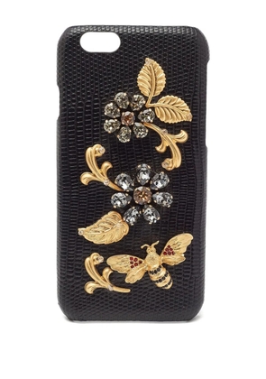 Dolce & Gabbana Pre-Owned 2024 floral-embellished iPhone 7 case - Black