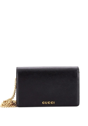 Gucci Pre-Owned Petite GG Marmont Chain Wallet Leather Mini crossbody bag - Black