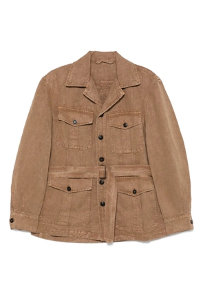 Fortela Clint belted jacket - Brown