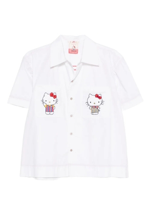 Pero pocket embroidered shirt - White