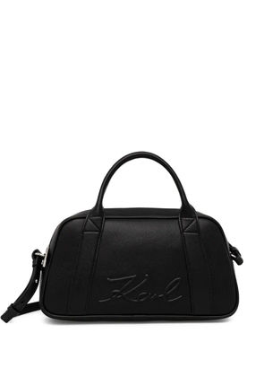 Karl Lagerfeld logo top-handle cross body bag - Black