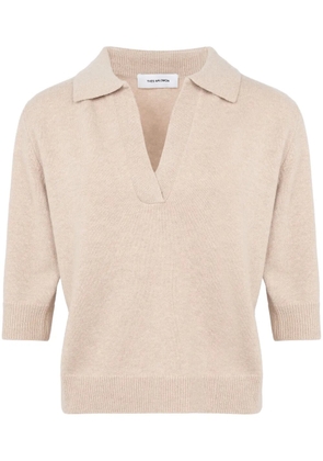 Yves Salomon knitted polo shirt - Neutrals