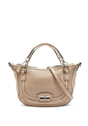 Coach Kristin woven leather satchel bag - Pink