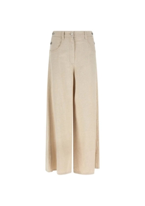 Brunello Cucinelli Maxi Sailor Monili-detail wide jeans - Neutrals