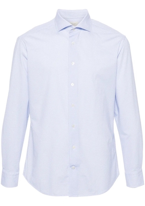 Traiano Milano polka dot cutaway-collar shirt - White