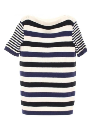 CHANEL Pre-Owned 1986-1988 striped top - White