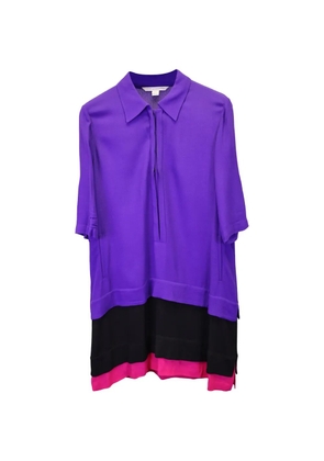 Diane Von Furstenberg Vintage layered colour-block shirt dress - Purple