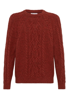 Brunello Cucinelli cable-knit sweater - Orange