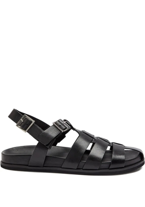 Grenson leather caged sandals - Black