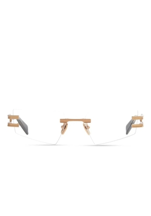 Balmain Eyewear rectangle glasses - Gold