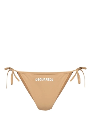 DSQUARED2 logo-print bikini bottoms - Neutrals