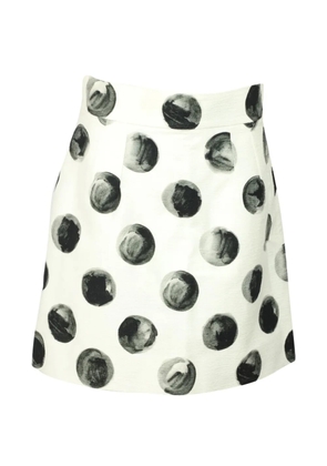 Dolce & Gabbana Pre-Owned polka dot printed mini skirt - White