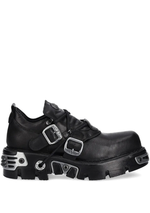 NEW ROCK buckle-detail lace-up shoes - Black