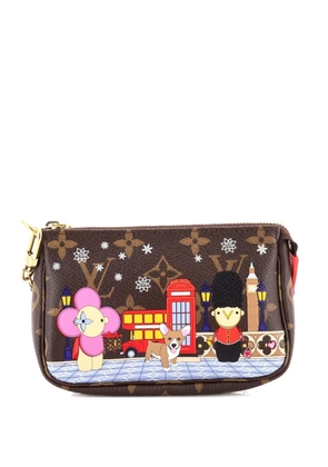 Louis Vuitton Pre-Owned Pochette Accessoires Limited Edition Vivienne Xmas Monogram Canvas Mini clutch bag - Brown