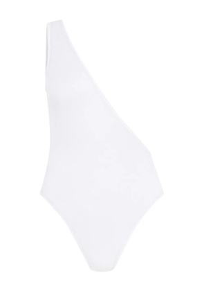 Let's Swim one-shoulder swimsuit - White