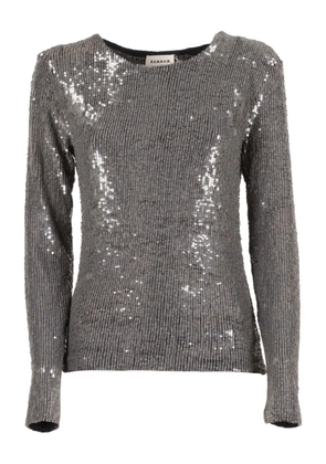 P.A.R.O.S.H. sequin-embellished long-sleeve t-shirt - Grey