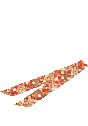 Hermès Pre-Owned 2010-2025 Bolduc au Carre Silk Twilly Scarf scarves - Orange