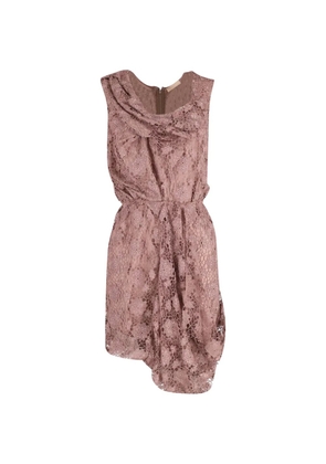 Nina Ricci Pre-Owned draped lace dress - Pink