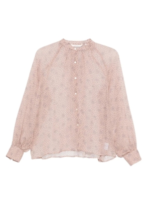 Xacus triangle-print buttoned blouse - Pink