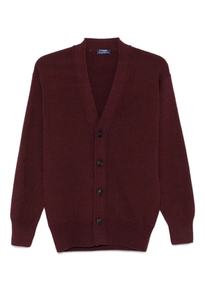 Barba V-neck cardigan - Red