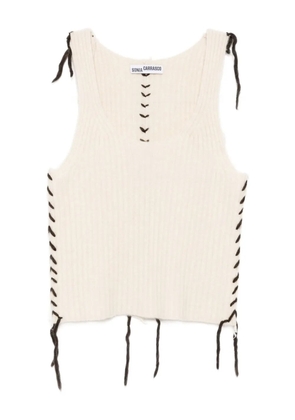 SONIA CARRASCO sleeveless vest top - Neutrals