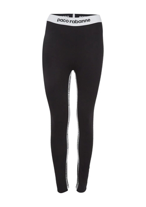 Paco Rabanne Pre-Owned logo-tape leggings - Black