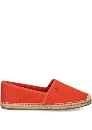 Tommy Hilfiger Flag-embroidered canvas espadrilles - Orange
