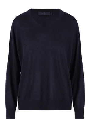arch4 V-neck ribbed sweater - Blue