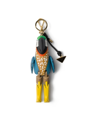 Prada parrot charm keyring - Blue