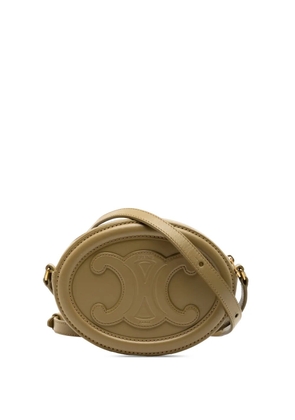 Celine Pre-Owned 2022 Small Calfskin Cuir Triomphe Oval crossbody bag - Green