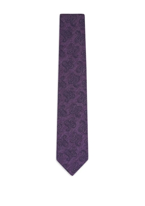 Paolo Albizzati paisley-pattern silk tie - Purple
