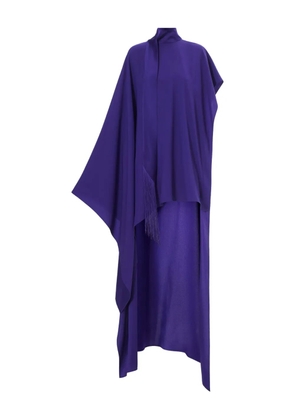 Taller Marmo California fringed high-neck asymmetric dress - Purple
