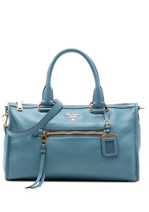 Prada Pre-Owned 2000-2025 Vitello Daino Zip Top satchel - Blue