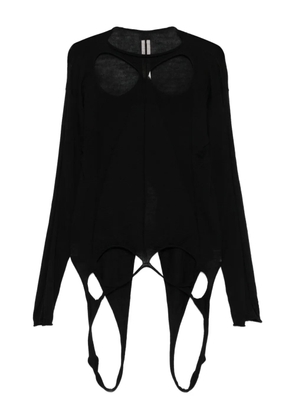 Rick Owens slashed sweater - Black