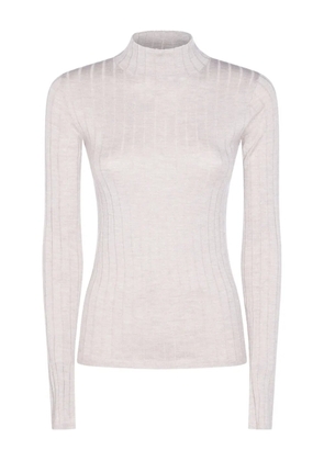 Brunello Cucinelli ribbed high-neck T-shirt - Neutrals
