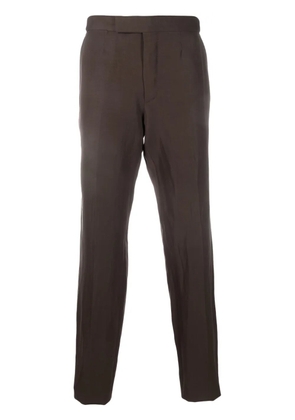 Zegna mid-rise tapered trousers - Brown
