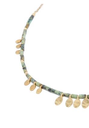 ISABEL MARANT gold-tone bead-drop necklace - Green