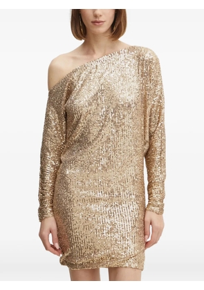 MARCIANO by GUESS sequin one-shoulder mini dress - Gold