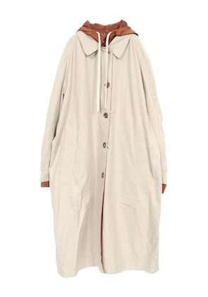 Miu Miu Pre-Owned hooded reversible coat - Neutrals