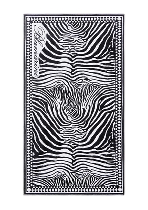 Blumarine zebra-print beach towel - Black
