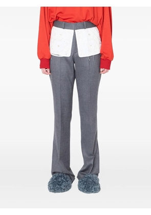 Kolor embroidered-panel trousers - Grey